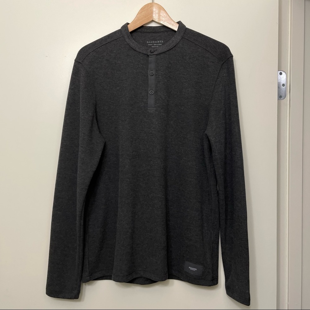 AllSaints Kiran Long Sleeve Henley Shirt